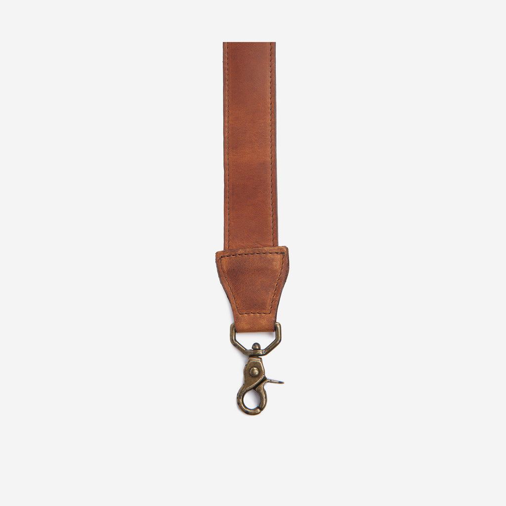 Purse Strap Replacement in Dark Brown Leather Cognac Black and